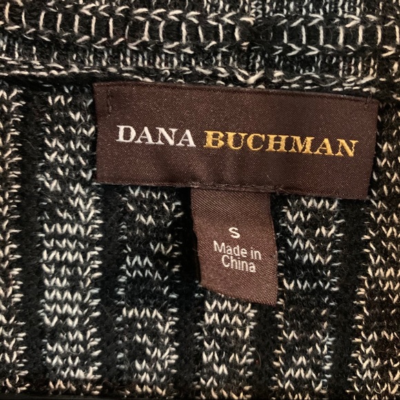 Dana Buchman gray & black cardigan with 3/4 length sleeves - Picture 6 of 8